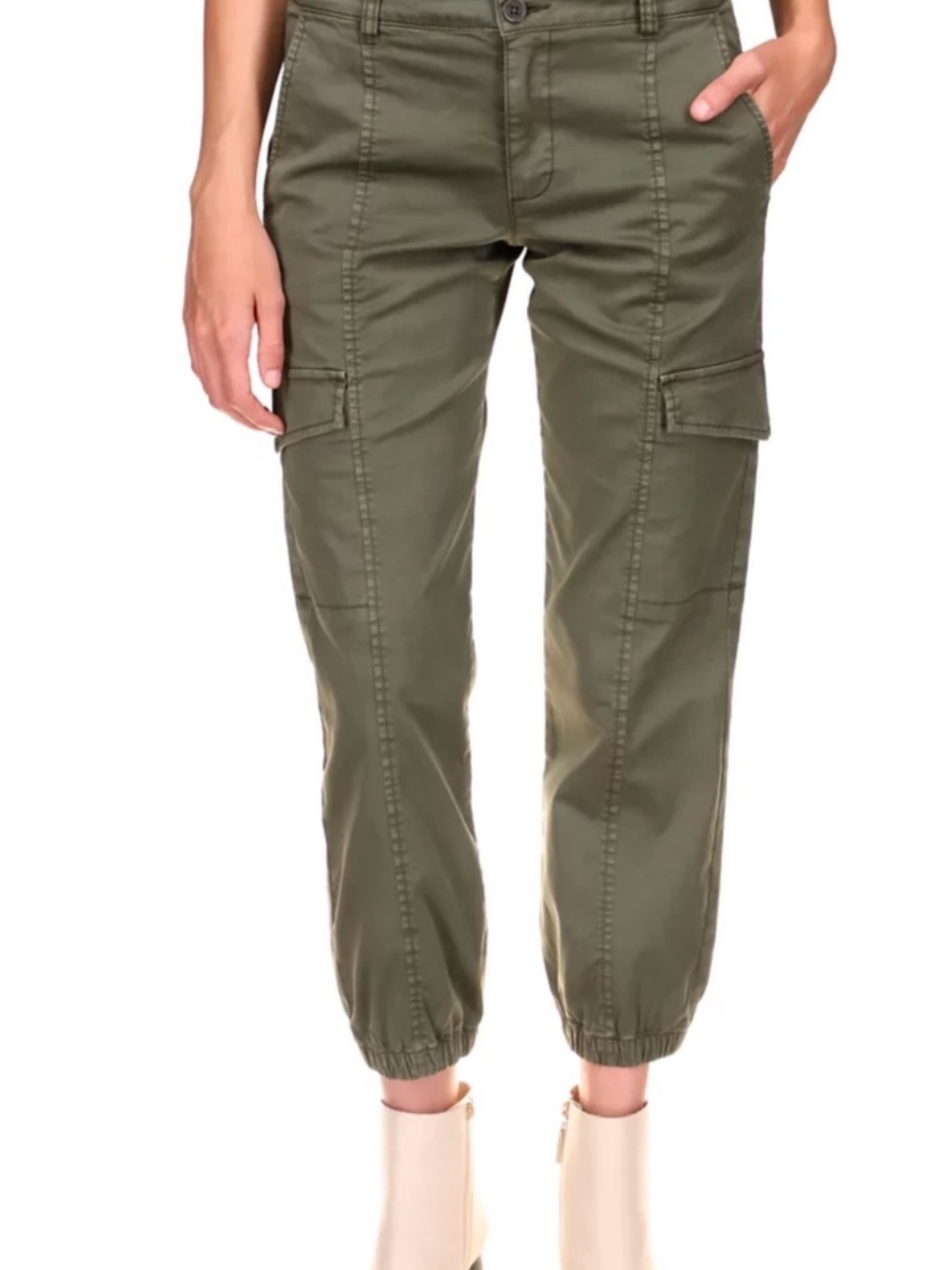 Sanctuary Standard Surplus Cargo Jogger Pants Army Green Size 27
